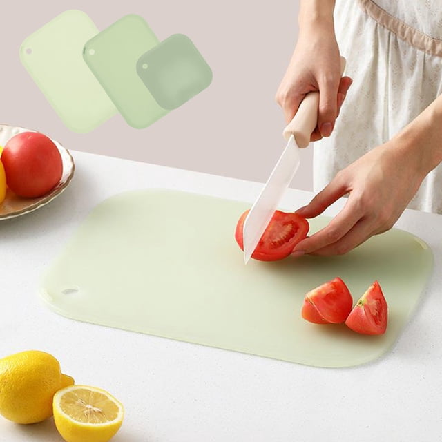 Xihbxyly Tabla de Cortar Verde, Diseño Reversible de Doble Cara, Mango Antideslizante, Superficie Apta para Cuchillos, Utensilio de Cocina Doméstico, Fácil de Limpiar, Apto para Lavavajillas, Tamaño