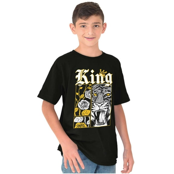 King Tiger Rose Thorns Comic Panels Boys Kids T Shirt Tees Tops Teen Brisco Brands S