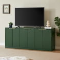 thumbnail image 3 of Semiocthome 67" Sideboard, Curved Contour Storage Cabinet, 4-Doors, Green, 3 of 7