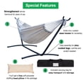 thumbnail image 4 of Lazy Daze Hammocks Double Hammock with Built-in Pocket and Space Saving Steel Stand Includes Portable Carrying Case and Head Pillow, 450 Pounds Capacity (Natural), 4 of 6