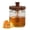 Hammered texture, variant on MARCHROSE Glass Honey Jar with Dipper Stick and Wood Lid, 17oz Honey Pot for Kitchen Storage Sunflower