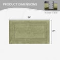 thumbnail image 2 of Home Weavers Classy Bathmat 100% Cotton Tufted Bath Rug, Extra Soft and Absorbent Bath Rugs, Machine Washable bath rugs for Bathroom, 21"x34" Rectangle, Green, 2 of 10