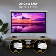 thumbnail image 5 of Kodak 60" Manual Pull Down Projector Screen, Large 16:9 Retractable Projector Screen, 5 of 9