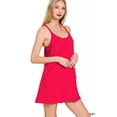 thumbnail image 2 of Women's Cami Mini Dress with Built in Romper Liner Pocketed Lightweight Summer Dress Everyday 95% Cotton 5% Spandex, 2 of 4