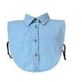 thumbnail image 2 of Denim False Collar – The Layering Essential for Women, Denim False Collar for Women, Detachable Dickey Collars (Light Blue), 2 of 3