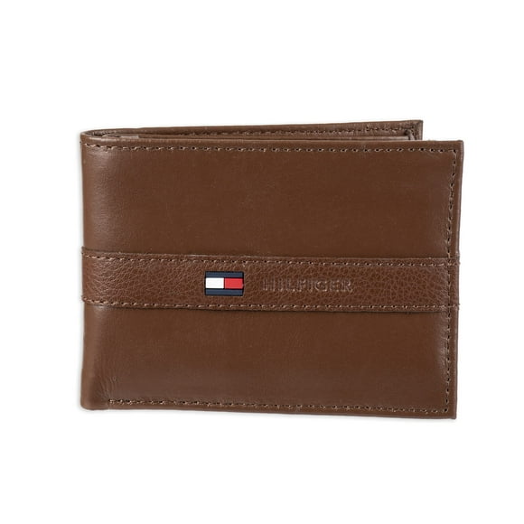 Billetera de piel Tommy Hilfiger Hombre Pliegue fino Canela claro