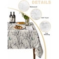thumbnail image 2 of Natural Trees Table Cloth, Waterproof Tablecloth for Square Tables, Colored Birds on Branches Retro Rustic Reusable Washable Fabric Table Cover for Restaurant Kitchen Dining Tables 60"x60", 2 of 9