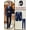 Navy Blue, variant on Men’s 4-Piece Business Suit Set, Lapel Jacket, Vest, Slim Trousers & Belt – Solid Color Formal Attire for Office, Meetings & Special Events