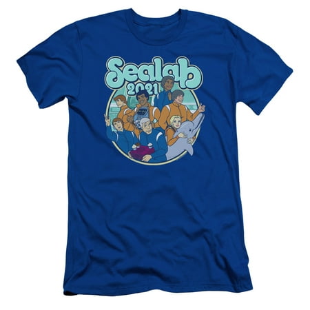 Sealab 2021 Gangs All Here S/S Adult 30/1 T-Shirt Royal Blue