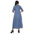 thumbnail image 4 of Moomaya Printed Front Slit A-Line Kurtis For Women Short Sleeve Summer Kurta, 4 of 5
