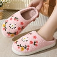 thumbnail image 5 of Wovix Women's Basic Slippers Fuzzy Cushioned Comfort Slip-On House Shoes Clog Slipper with Floral Graphic Lightweight Indoor Outdoor Slippers Comfy For Daily, 5 of 7