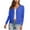 Blue, variant on Chiccall Womens Cropped Draped Cardigan Sweaters Knitted Long Sleeve V-Neck Button Down Fall Cardigans 2025 Lightweight Elegant Scalloped Shawl Sweater Tops