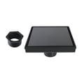 thumbnail image 6 of Kingston Brass BSF6620 Watercourse 6-Inch Stainless Steel Square Shower Drain with Hair Catcher in Matte Black, 6 of 6