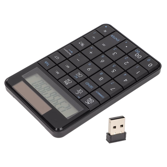 Teclado Inalámbrico, Función de Calculadora 29 Teclas Número de Calculadora Enchufe y Reproducir Para El Hogar para la Oficina para el Banco