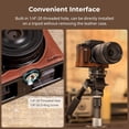 thumbnail image 4 of SMALLRIG Half Leather Case kit, Vintage Style Leather Camera Half Leather Case, Aluminum Alloy Frame, with Wooden Grip, with 1/4"-20 Threaded Hole for Panasonic LUMIX S9-4703, 4 of 6