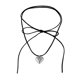 thumbnail image 1 of Collar con capas, regalo con dijes, moderno collar tipo gargantilla con capas y cuerda de encaje. Plata, 1 of 9