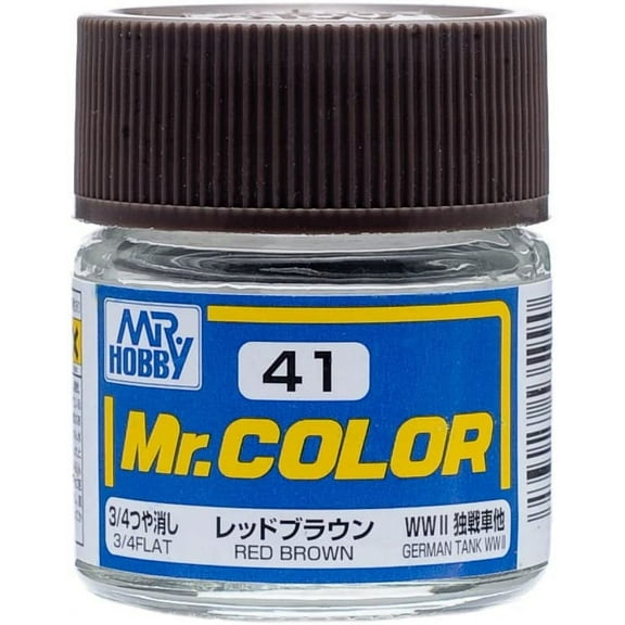 Mr. Hobby C41 Mr. Color Flat Red Brown Lacquer Paint 10ml