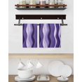 thumbnail image 3 of Purple Ombre Kitchen Dish Towels for Drying Dishes Set of 2, Abstract Art Moire Ocean Waves Waffle Weave Microfiber Hand Tea Bathroom Towels Quick Dry & Absorbent Towel 15.7x23.6, 3 of 7