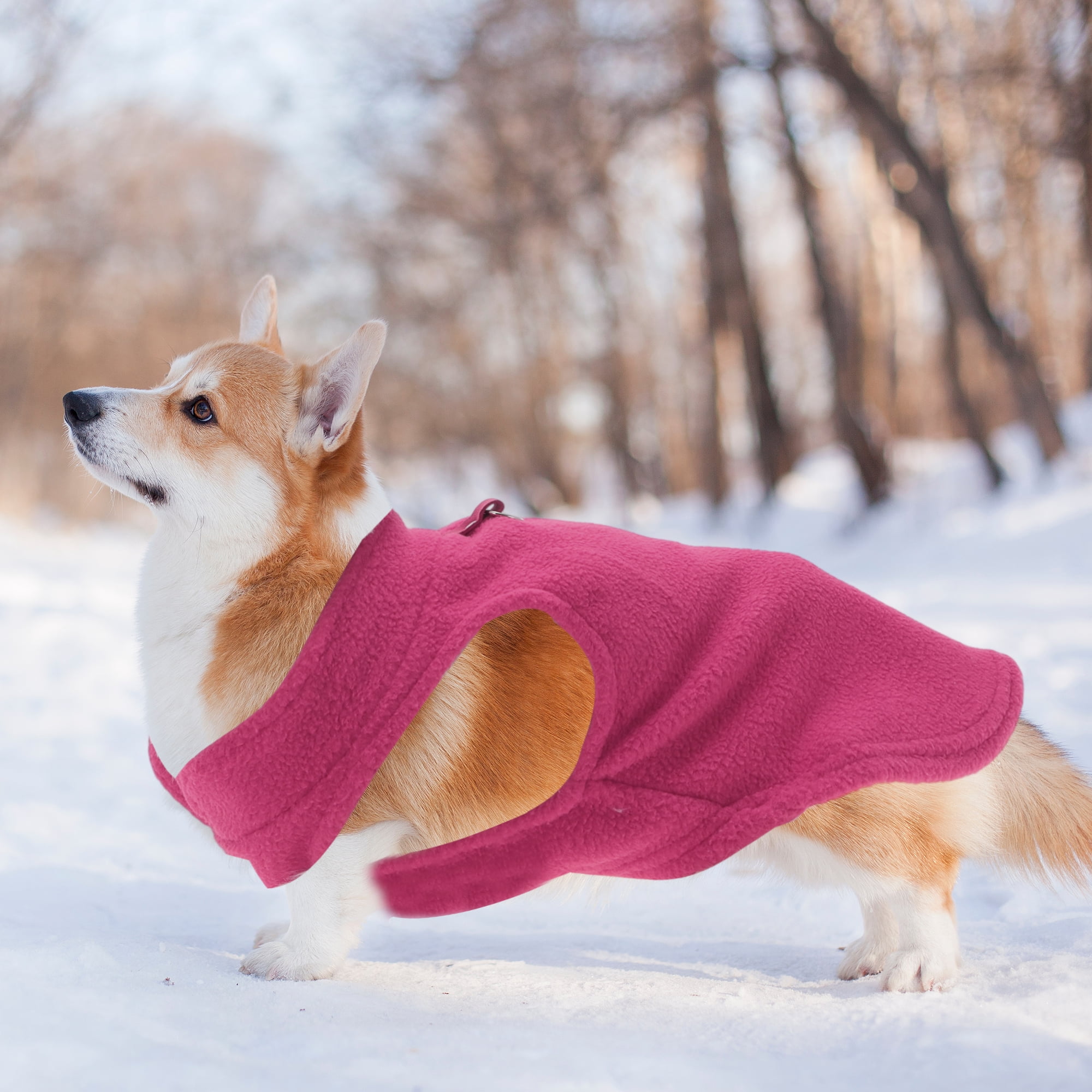 Unique Bargains Dog Cat Warm Vest Small Dog Cat Jumpers Rose Red XL