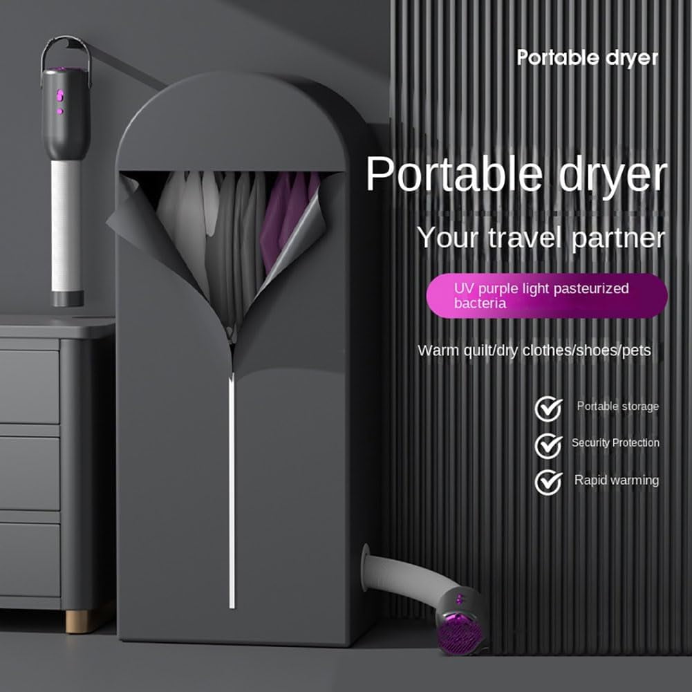 Prociv Portable Clothes Dryer, Portable Dryers for Apartment, RV, Travel, Dryer Machine Compact Dryer Machine for Small Clothes, Underwear, Baby Clothes, Hanging Dryer Machine with Timer Function