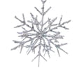 thumbnail image 4 of Adorno colgante para árbol de Navidad, decoración navideña, purpurina decorativa, fiesta Copo de nieve plateado, 4 of 9