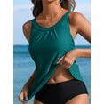 thumbnail image 6 of Asoul Mesh High Neck Tankini Tops for Womens Flowy Swimsuit Tops Only Slim Fit Swim Tank Tops(No Bottoms), 6 of 10
