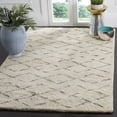 thumbnail image 2 of SAFAVIEH Casablanca Arturas Geometric Shag Area Rug, Ivory/Grey, 6' x 6' Square, 2 of 9