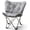 Grey, variant on HarmonyStrings Foldable Butterfly Chair with Soft Microsuede Fabric - Multi-Color Portable Home Seating-Blue