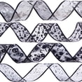 thumbnail image 3 of 4 Rolls Halloween Ribbon Wired Wired Halloween Ribbon for Wreaths Ribbon Pumpkin Ribbon Halloween Wired Ribbon for Wreaths, 3 of 5