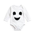 thumbnail image 6 of YunPes Baby Infant Bodysuit Smiling Ghost Long Sleeve Bubble Romper Newborn Boy Girl First Halloween Clothes Soft Cozy with Bottom Snaps, 6 of 6