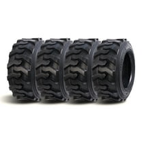 HALBERD 10-16.5 Skid Steer Tires, 10PR Heavy-Duty Construction, Large Tread Pattern Premium Wear Resistance Tires for Skid Steer Loader, Tubeless Set of 4
