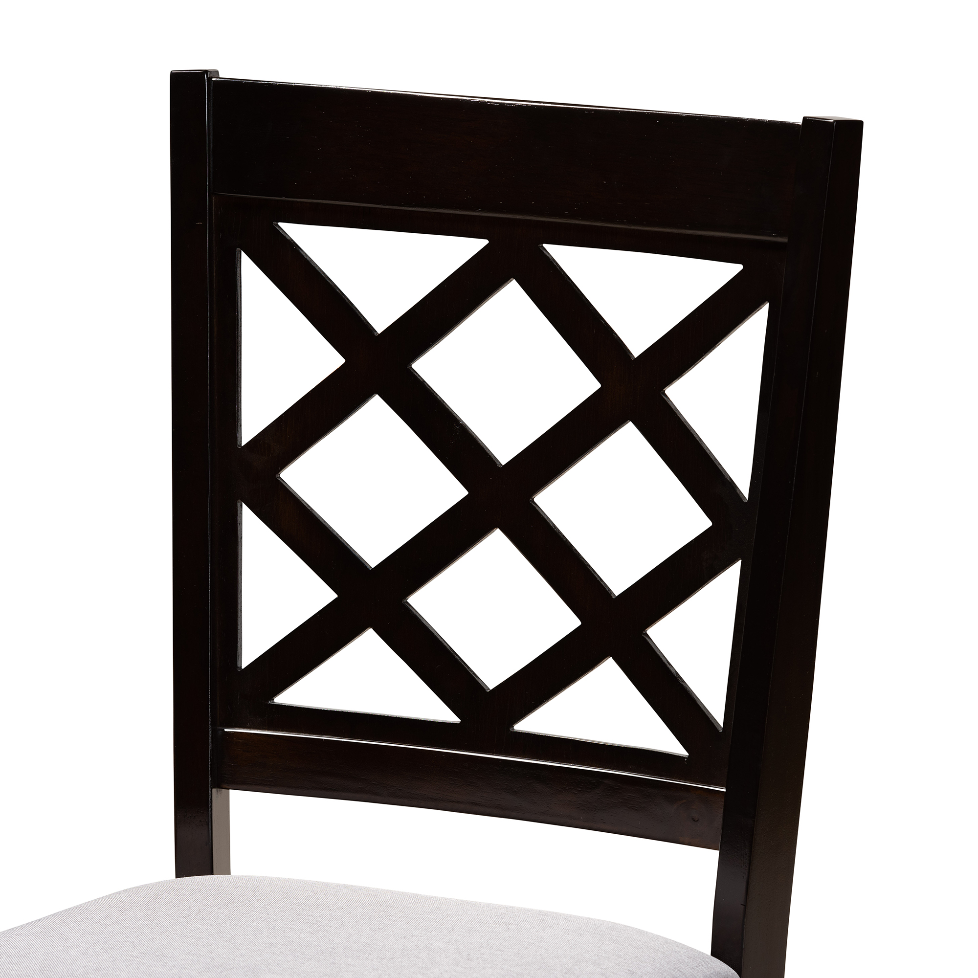 Baxton Studio Selby Modern Dining Set, 5-Piece, Dark Brown