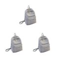 thumbnail image 1 of pitrice Velvet Backpack Solid Color Polyester Lining Easy Matching for Zipper Student Girls University Schoolbag Birthday Gift Grey 3Set, 1 of 6