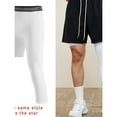thumbnail image 4 of Collants de Compression pour Hommes 3/4 Jambe Unique Leggings de Sport Couche de Base sous-Vêtements, 4 of 6