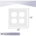 thumbnail image 3 of Plaque Murale Double Duplex Bates - Lot de 3 Couvercles de Prises Doubles Blancs, 3 of 6