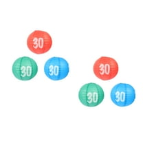 unbranded 6 pcs 30th Birthday Party Hanging Round Lanterns Hanging Paper Lanterns Birthday Party Supplies Anniversary Party Birthday Sign for Men and