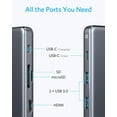 thumbnail image 2 of Anker USB C Hub Adapter, 7-in-1 USB C Adapter, with 4K HDMI, Power Delivery for MacBook Pro, Pixelbook, XPS, 2 of 7