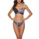 thumbnail image 2 of Txlixc 2 piezas de trajes de baño para mujer, sujetador halter de color de contraste acolchado con amarre para adultos + calzoncillos Txlixc Sexy, 2 of 4