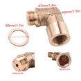 thumbnail image 6 of Janrevotw 2 Pcs M18x1.5 02 Plug Extended Car Sensor Angle Extender Spacer 90 Degree, 6 of 10