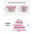 thumbnail image 5 of Pink Gray Stripes Sheer Waterfall Valance Curtains for Window, Watercolor Modern Abstract Minimalist Rod Pocket Sheer Topper Swag Curtains for Living Room, Kitchen 38.5"W x 47.2"L, 2 Panels, 5 of 7