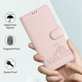 thumbnail image 6 of For IPhone Air 6.5" RFID Blocking Protective Purse Case Cat Embossed Strong Magnetic Attachment/Closure, Card Slots/Pocket, PU Leather Flip Wallet Case With Hanging Rope,Pink,For iPhone Air, 6 of 7