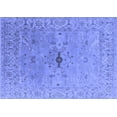 thumbnail image 1 of Ahgly Company Machine Washable Indoor Rectangle Oriental Blue Industrial Area Rugs, 2' x 3', 1 of 4