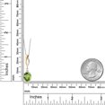 thumbnail image 6 of Gem Stone King 925 Silver and 10K Yellow Gold Green Peridot and White Lab Grown Diamond Pendant Necklace for Women | 2.87 Cttw | Gemstone August Birthstone | Oval 10X8MM | With 18 inch Chain, 6 of 6