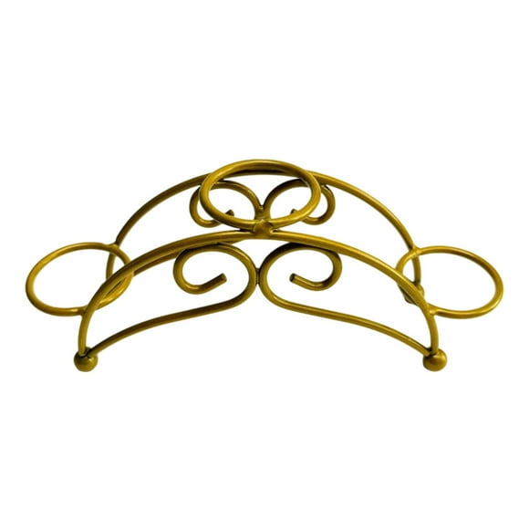 Tnarru Crystal Ball Rack Multiuse Spheres Metal Base for Tabletop Hotel Living Room Gold