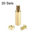 thumbnail image 3 of Unique Bargains Laiton Hexagonal Mâle-Femelle Vis Écrou Kit 20 Ensembles 17mm + 6mm, 3 of 6