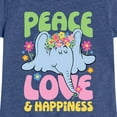 thumbnail image 3 of Horton Hears A Who - Horton Peace Love Happiness - Toddler & Youth Girls Short Sleeve Graphic T-Shirt, 3 of 5