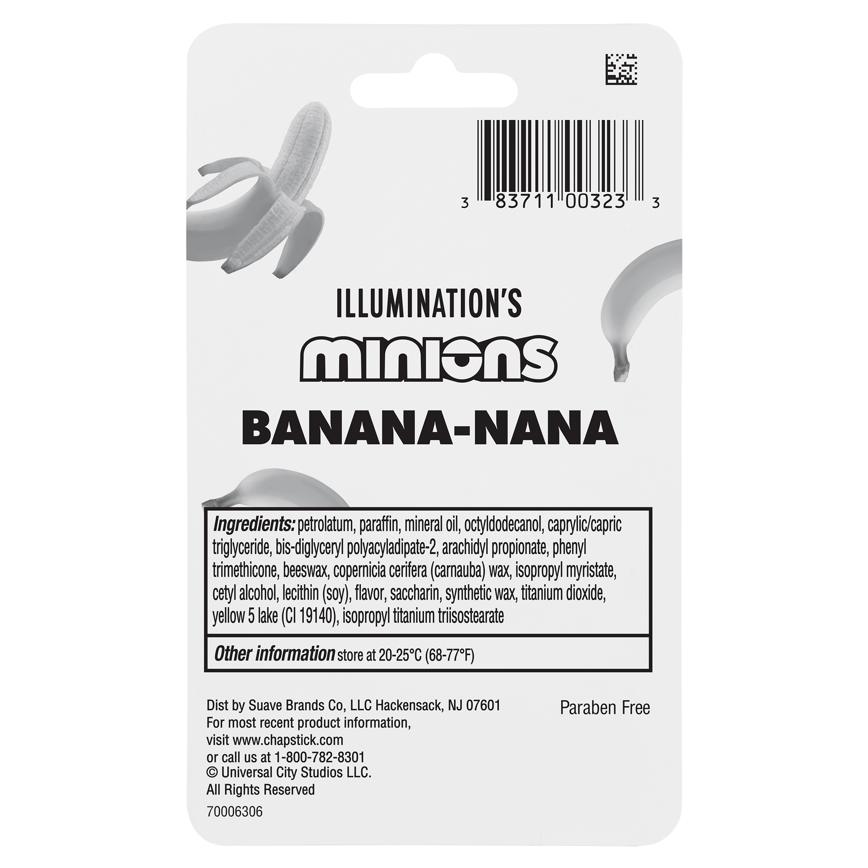 (6 pack) ChapStick Minions Banana-nana Lip Balm, Banana Flavor, Moisturizing Lip Care, 3 Pack