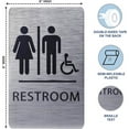 thumbnail image 3 of ADA CENTRAL SIGNS - 6"X9" Unisex Accessible Restroom Sign - ADA Compliant Tactile Graphics Grade 2 Braille Text Wall Signs - Bathroom Door Placard Double Sided Tape Wheelchair Handicap Rest Room Sign, 3 of 7