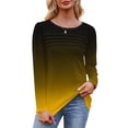 thumbnail image 4 of Tii.MM Long Sleeve Shirts for Women Casual Comfy Crew Neck Loose Lounge Tunic Blouses Fall Trendy Tops, 4 of 6