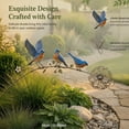 thumbnail image 3 of Metal Bird Garden Stake, 3-Bird Dandelion Silhouette Art for Outdoor Lawns, Patios, Flower Beds, and Memorial Garden Decoration, 3 of 6